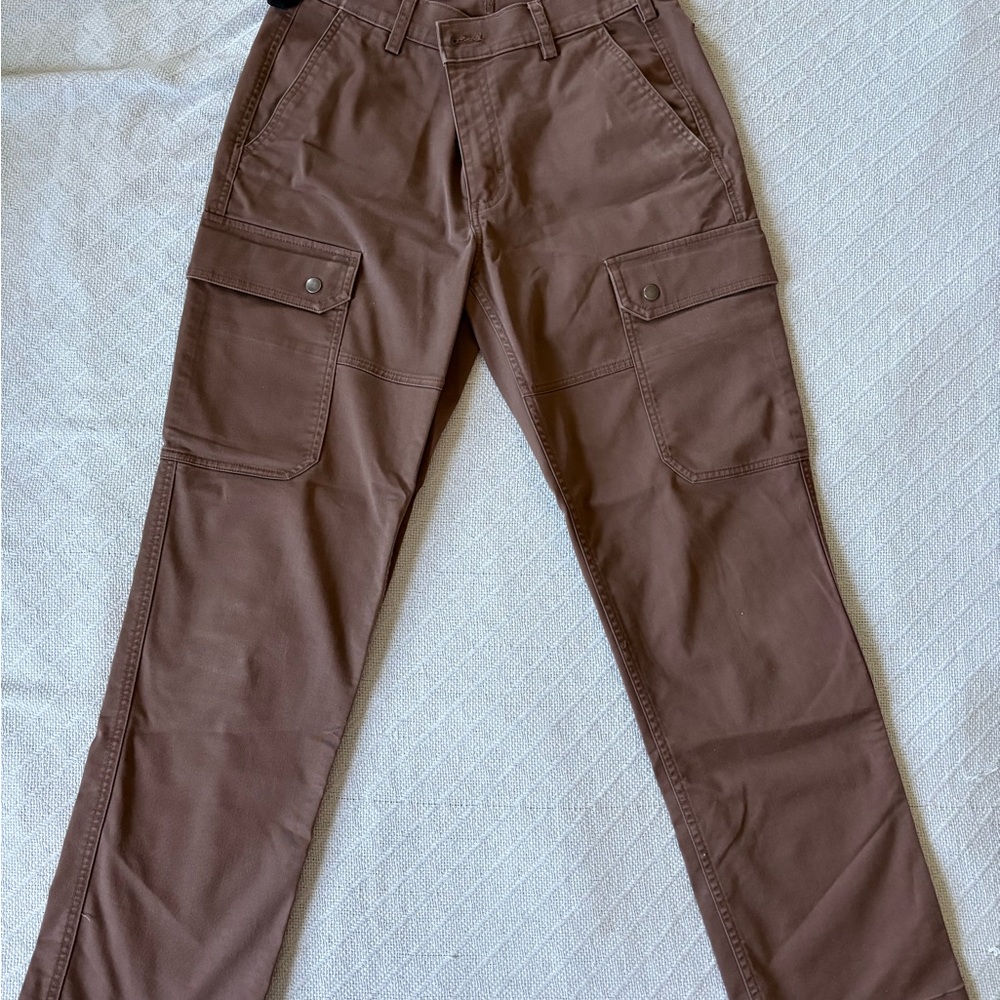 Duluth Trading Co 40 Grit Brown Cargo Pants with Flap Pockets